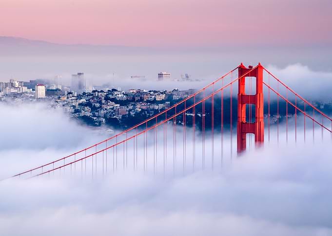 San Francisco Golden Gate Bridge Fog