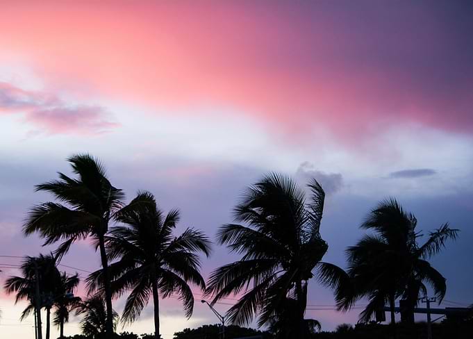 Sunset at the beach in Florida