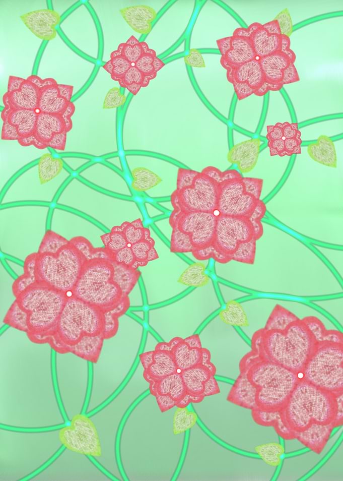 petal garden digital design.