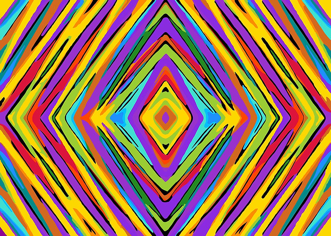 psychedelic geometric graffiti square pattern abstract ...