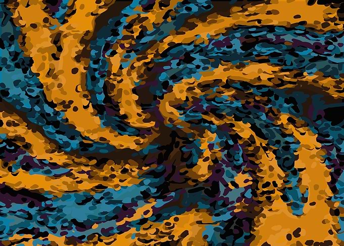 psychedelic graffiti line pattern painting abstract in ...