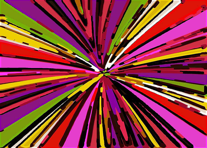 psychedelic geometric graffiti line pattern in pink pur ...