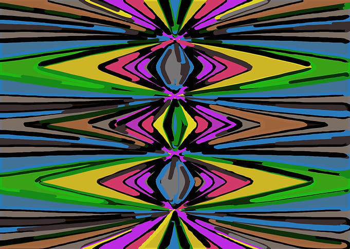 psychedelic geometric graffiti triangle pattern in pink ...