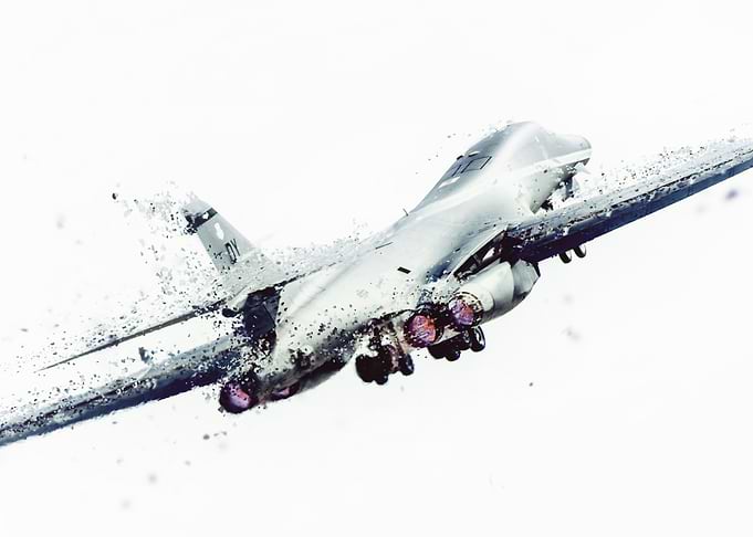 USAF B-1 Lancer Abstract Shatter image