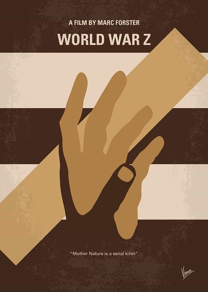 No783 My World War Z minimal movie poster Former Unite ...