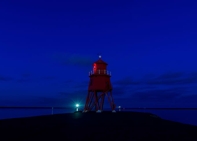 Lighthouse at Herd Groyne, Tyneside
