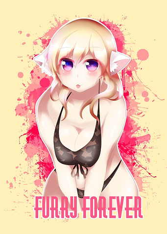 Blonde Hair Bikini Furry Girl A golden blonde hair Gir ...