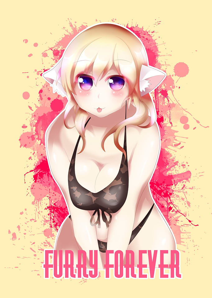 Blonde Hair Bikini Furry Girl A golden blonde hair Gir ...