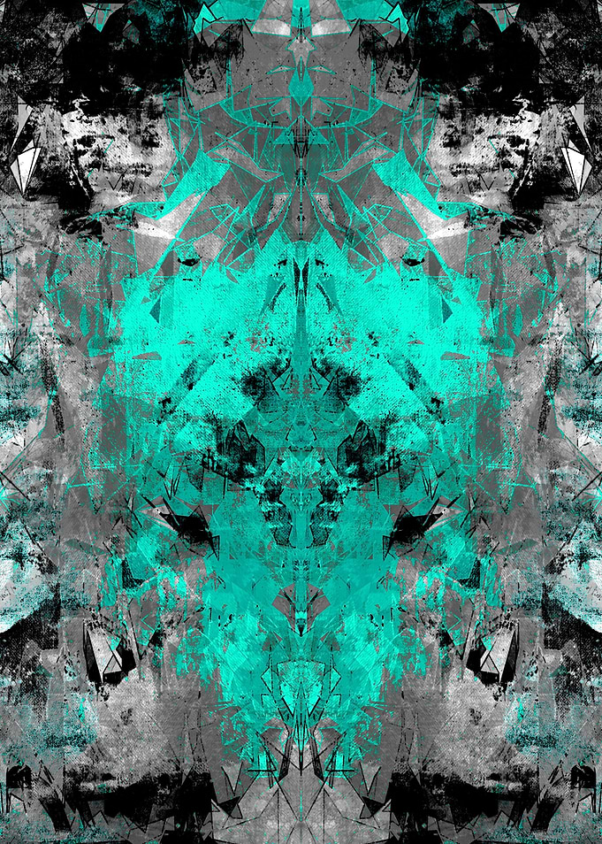 abstract teal grey
