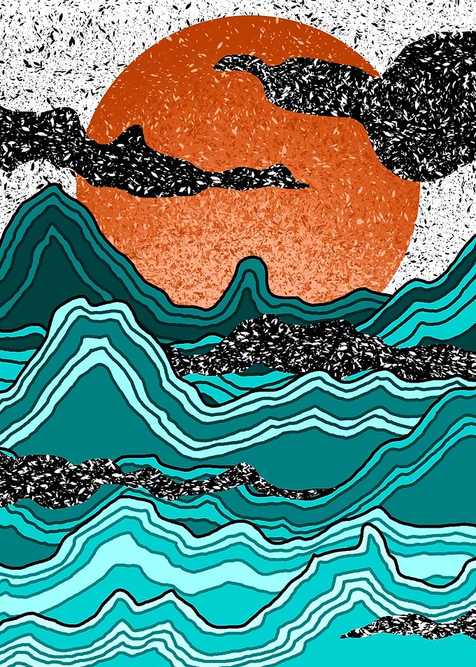 agate mountains, abstract landscape