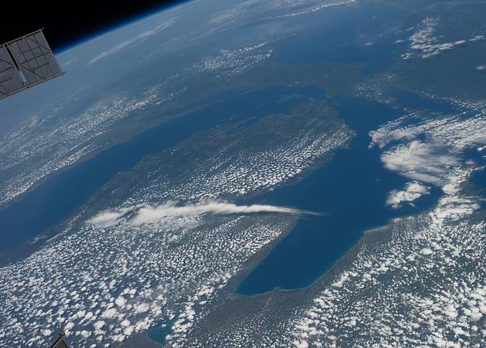 Lago visto del espacio