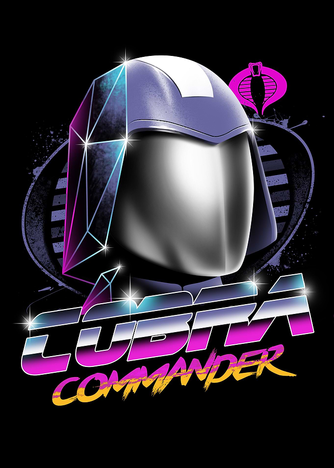 Cobra Commander in 80s Neo Noir Retro Style