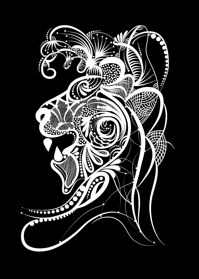 Lion. One of my painting series are 12 Horoscope Signs, ...