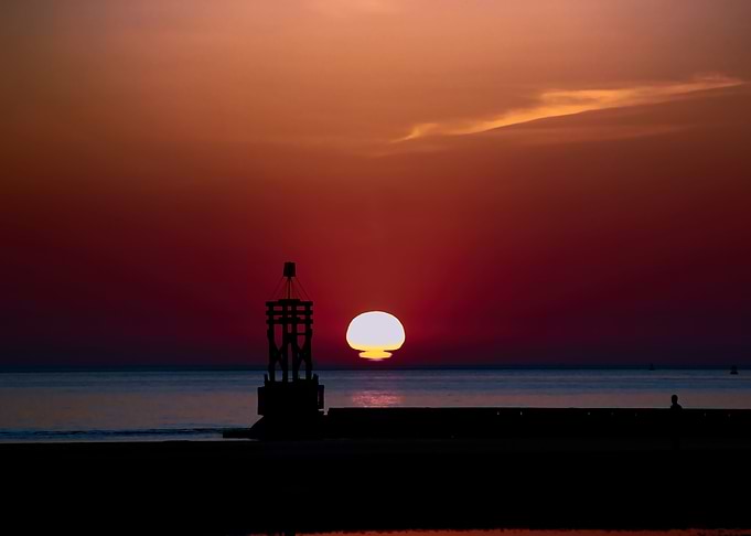 Sunset in Liverpool bay fr