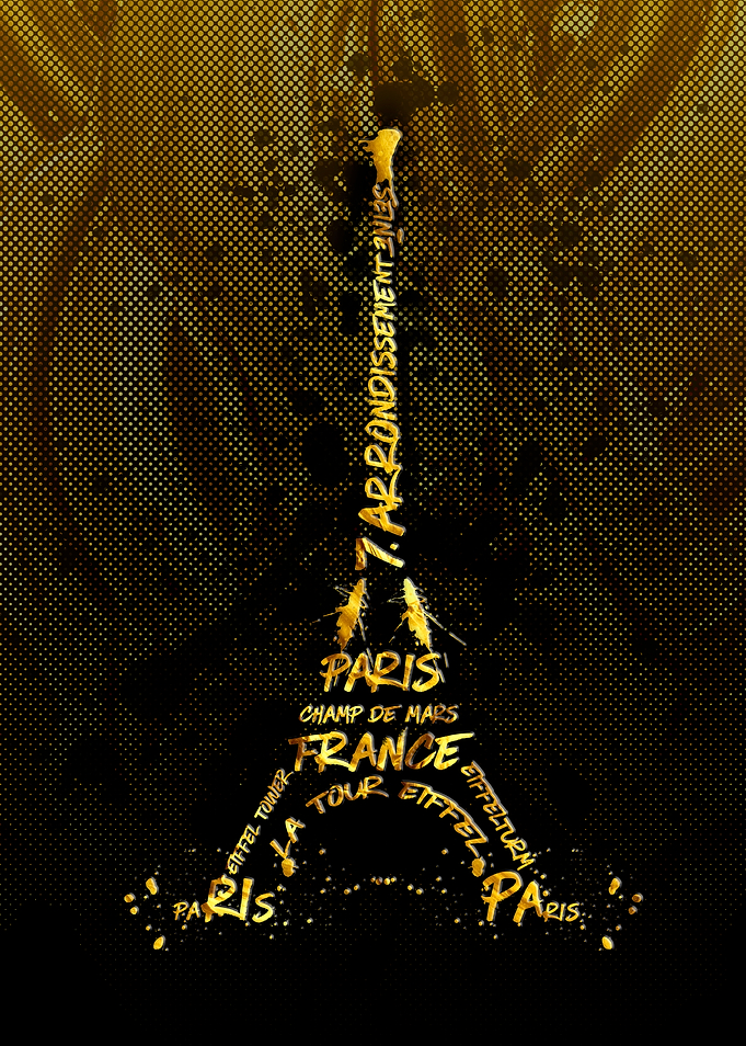 Digital-Art Eiffel Tower