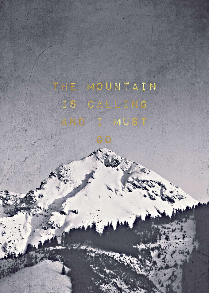BLACK MOUNTAIN QUOTE by Monika Strigel