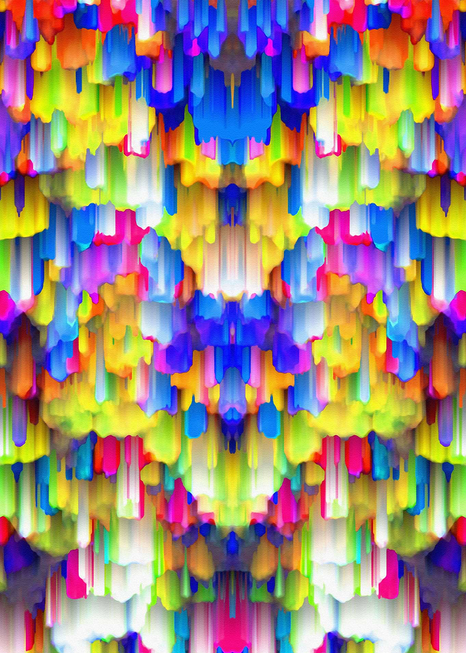 Colorful digital art splashing G395