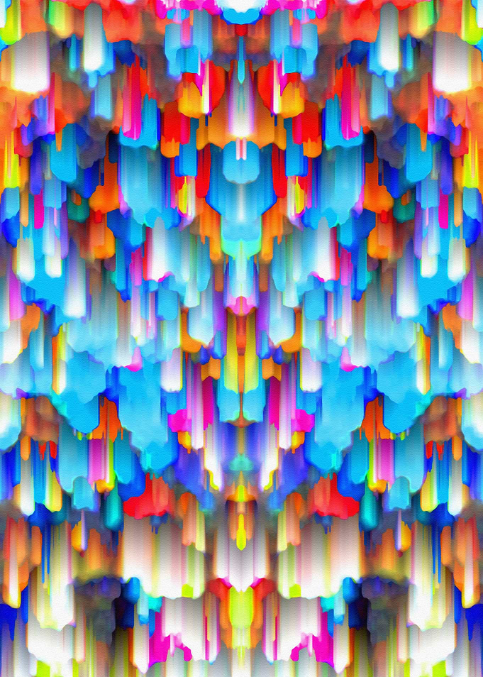 Colorful digital art splashing G397
