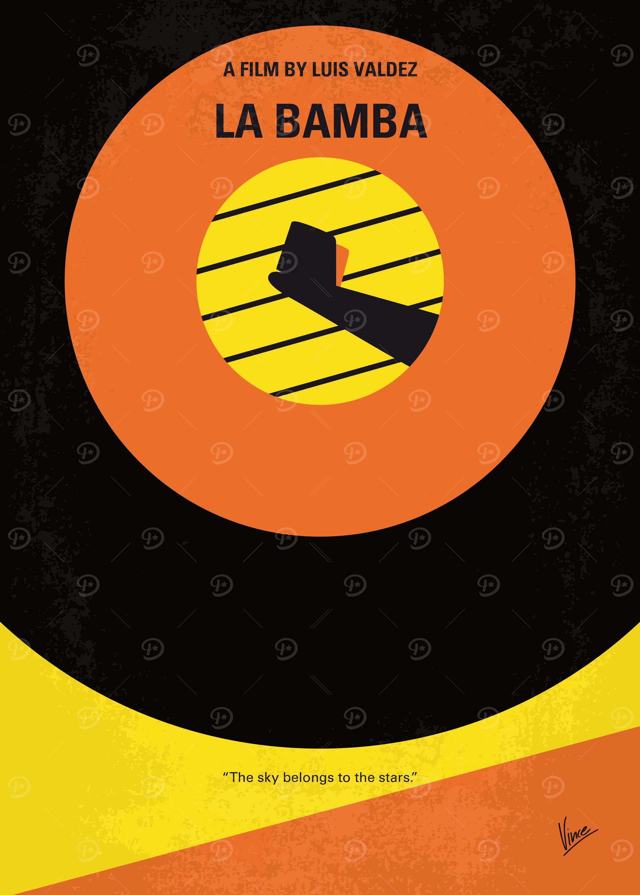 No797 My La Bamba minimal movie poster Biographical st ...
