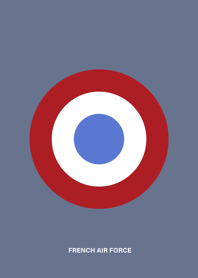 Minimalist French air force roundel. Enjoy!