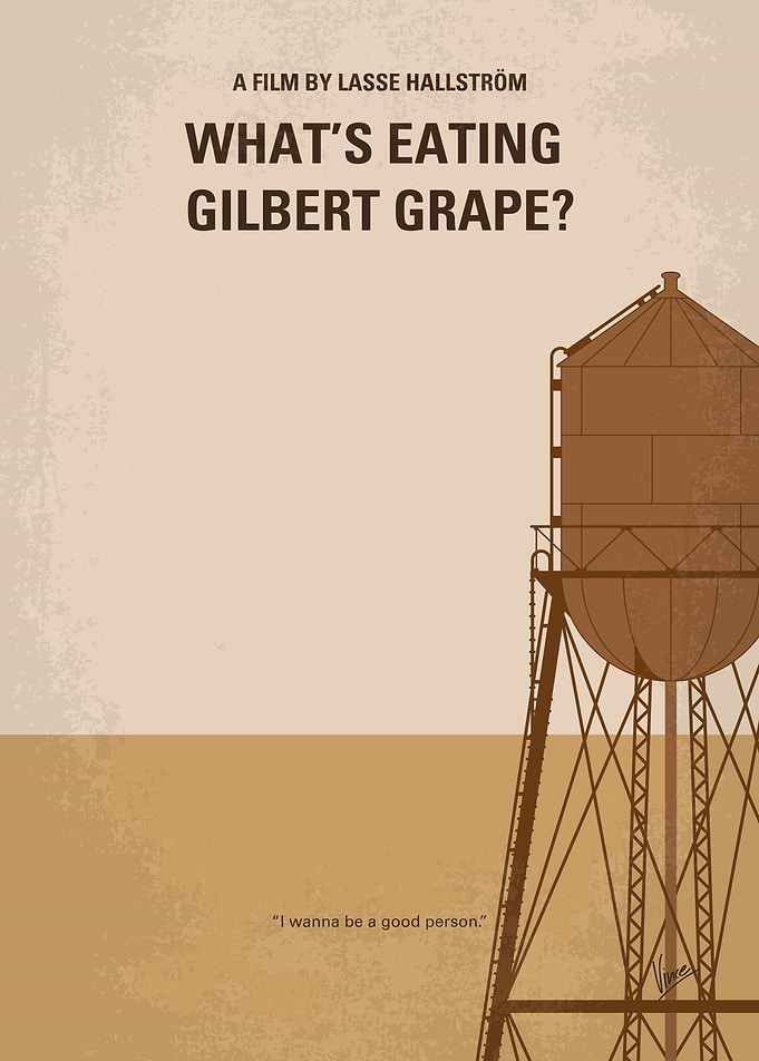 No795 My Whats Eating Gilbert Grape minimal movie poste ...