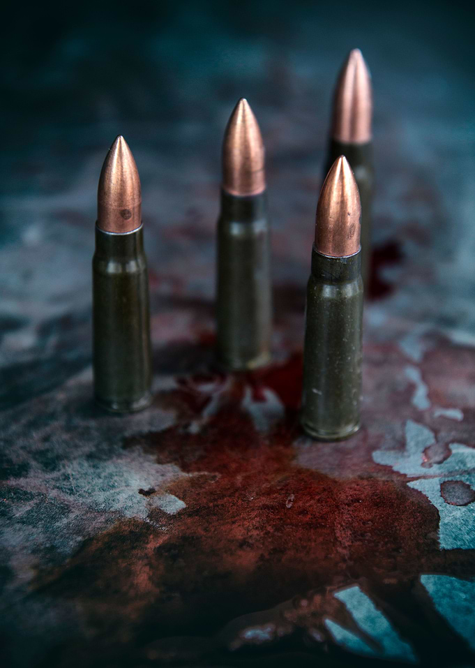 Four bullets and the blood