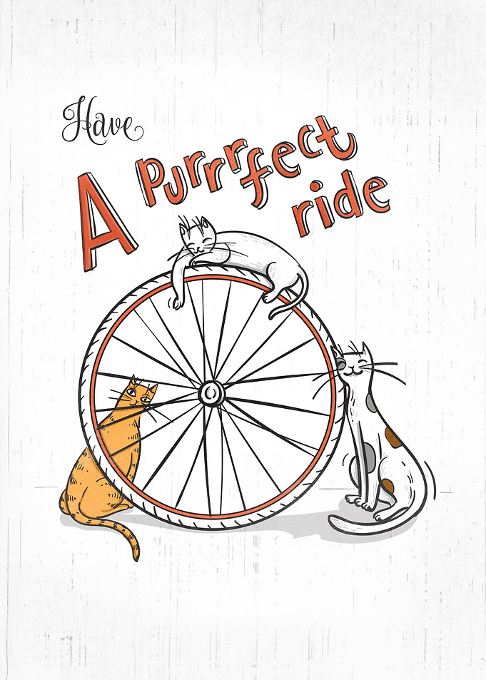 Cats & bikes = a purrfect connection... so remember to ...