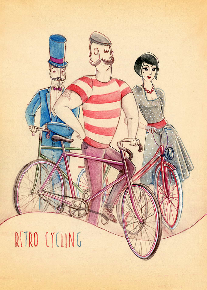 If you like stylish cycling or vintage motives, here's ...