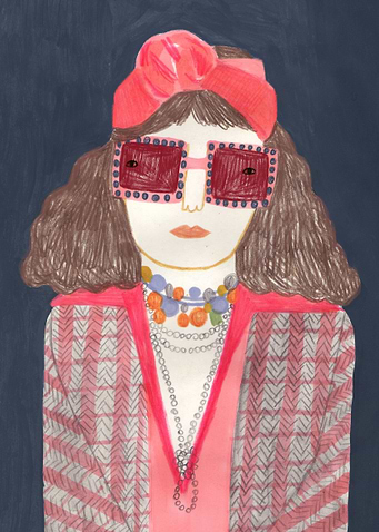 fashion illustration inspired by Gucci