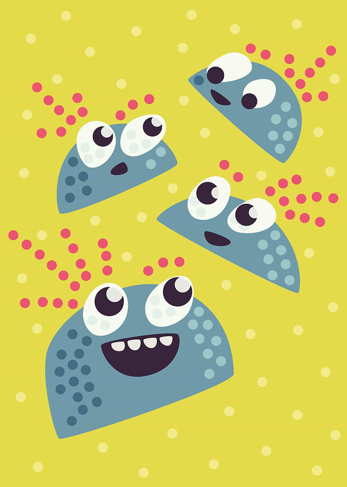 These candies have great fun together. They jump and da ...