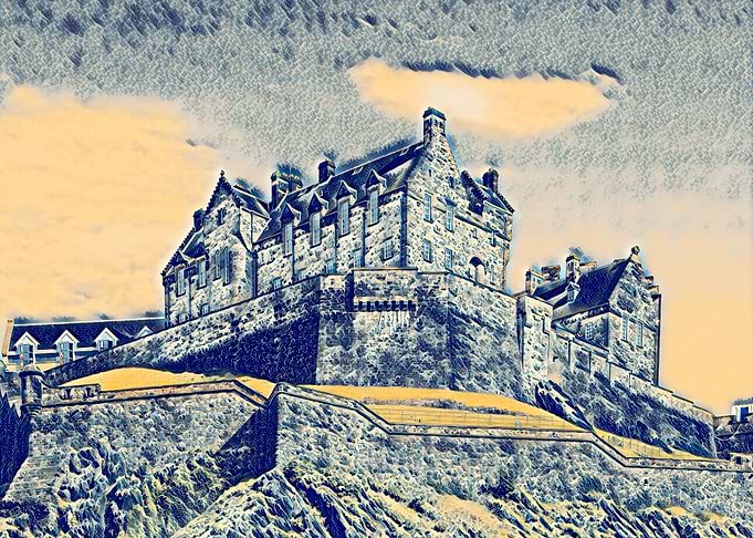 Edinburgh Castle built in the 12th century