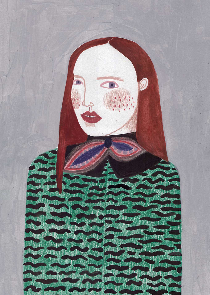 fashion illustration inspired by Kenzo