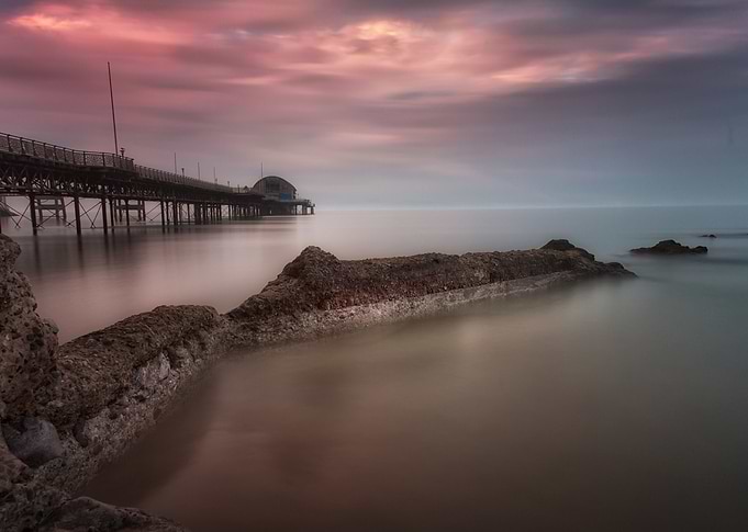 Mumbles lighthouse, sunset, Mumbles, lighthouse, sweepi ...