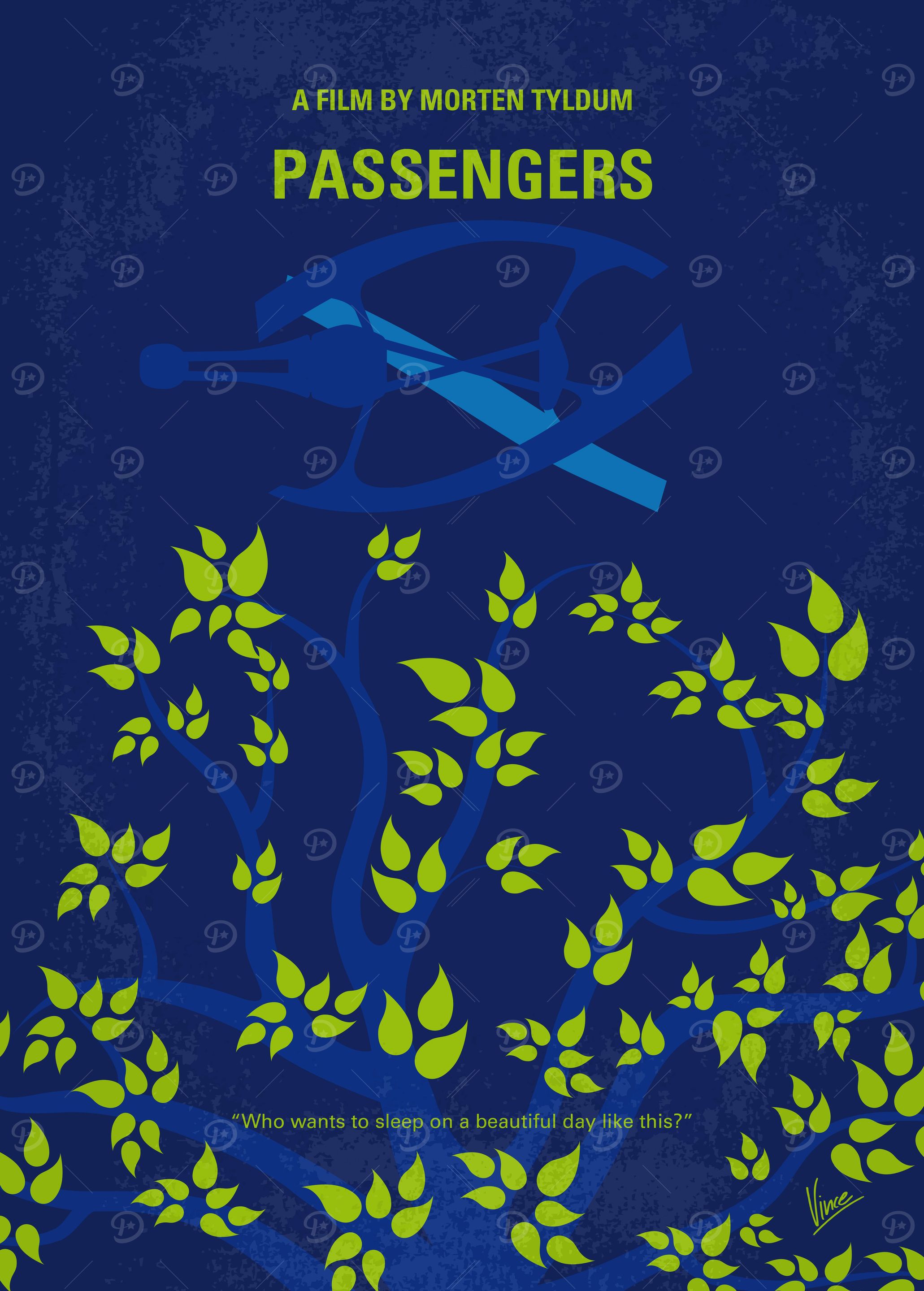 No803 My Passengers minimal movie poster A spacecraft ...