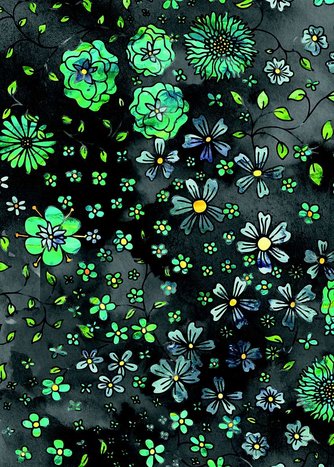 Green Small Flowers