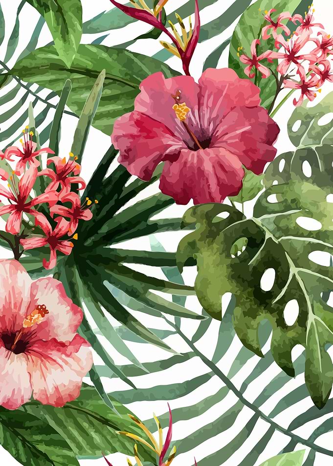 Tropical Floral Pattern 02