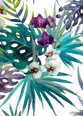 Tropical Floral Pattern 04