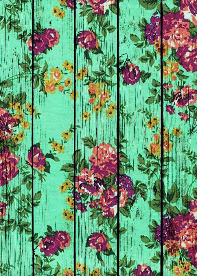 Flowers on Wood 02
