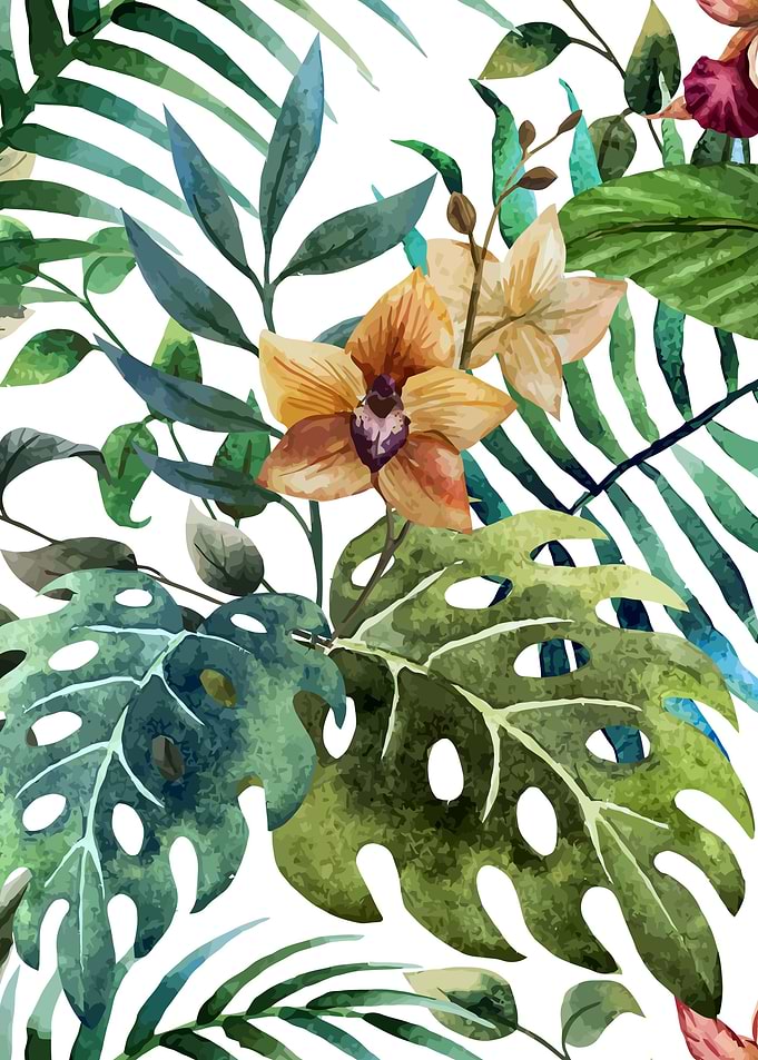 Tropical Floral Pattern 03
