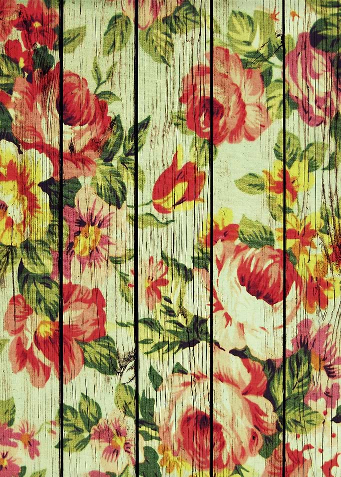 Flowers on Wood 03