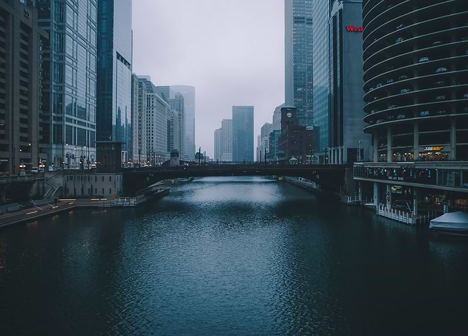 City bridge in Chicago