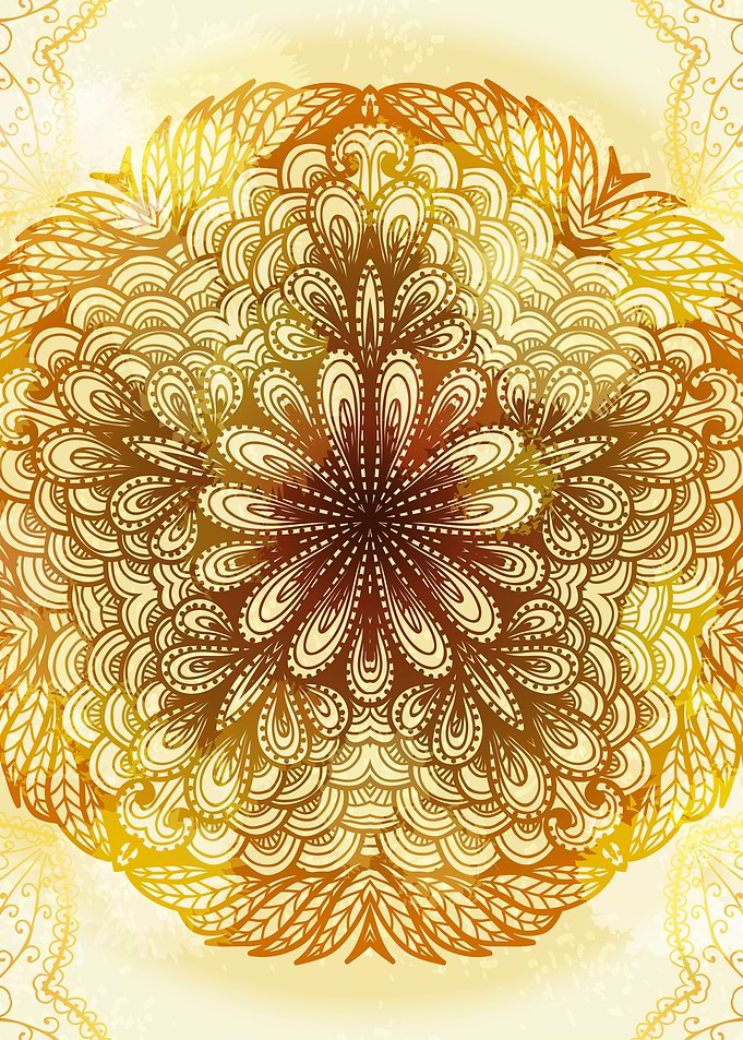 Hand Drawn Floral Mandala 04