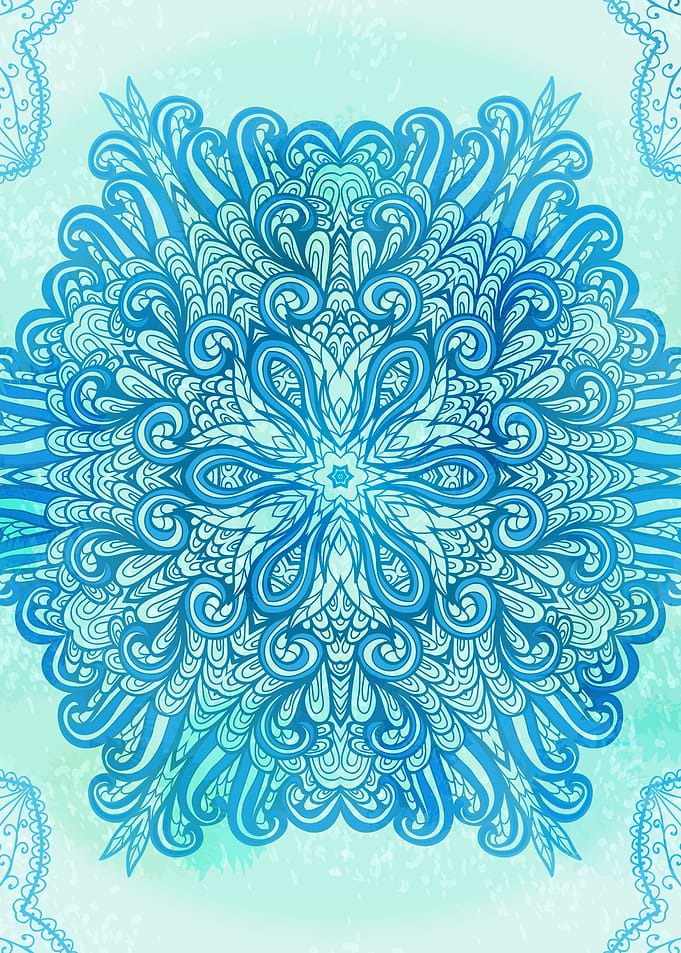 Hand Drawn Floral Mandala 03