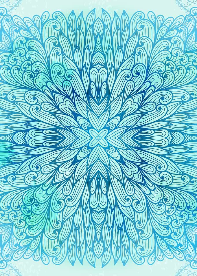 Hand Drawn Floral Mandala 07