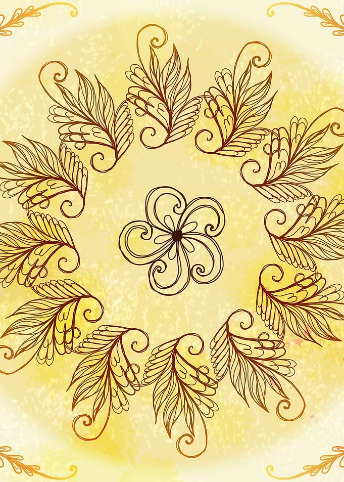 Hand Drawn Floral Mandala 05