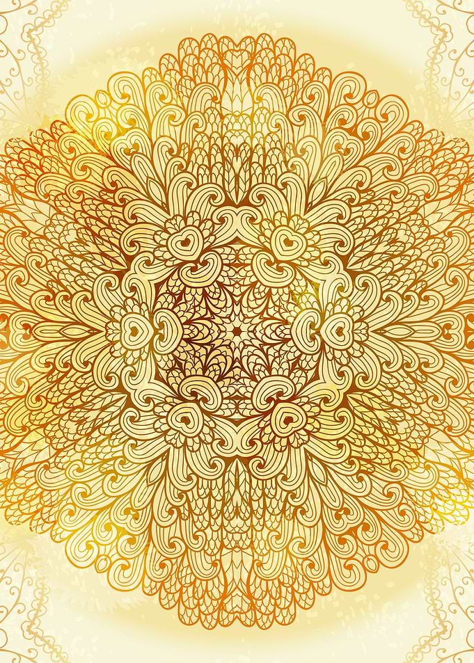 Hand Drawn Floral Mandala 08