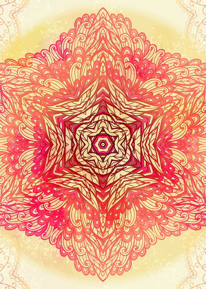 Hand Drawn Floral Mandala 06