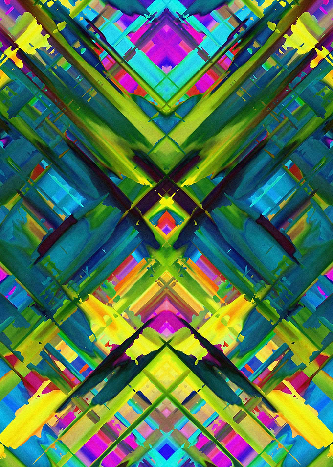 Colorful digital art splashing G467