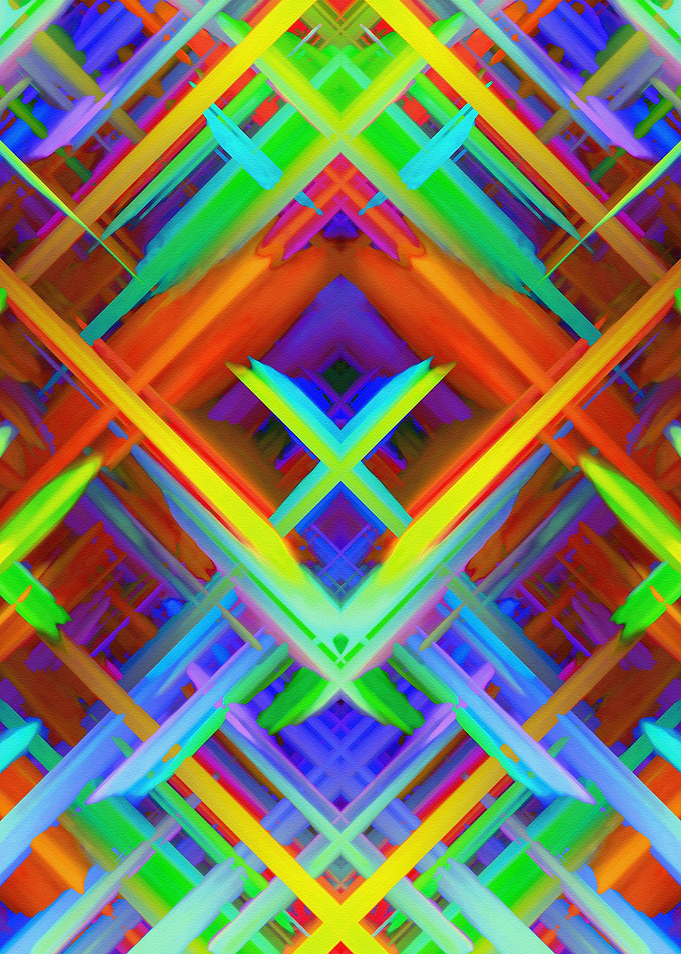 Colorful digital art splashing G466
