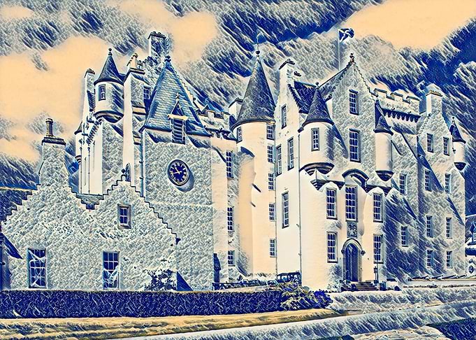 Blair Castle in Scotland built circa 1269
